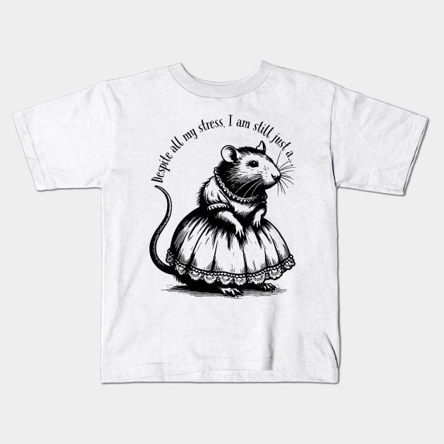 Rat In A Dress Kids T-Shirt by Batshirt